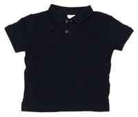 Tmavomodré polo tričko ZARA