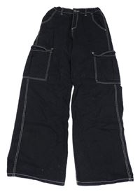 Černé cargo high waist rifle Page one young