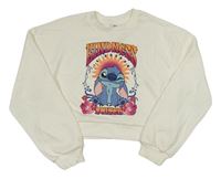 Smetanová crop mikina se Stitchem Primark