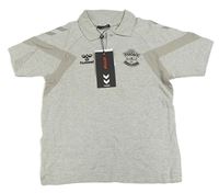 Šedé melírované fotbalové polo tričko - Southhampton FC zn. Hummel