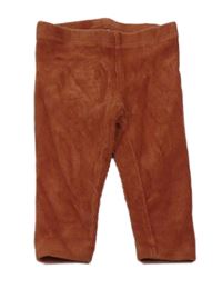 Skořičové žebrované sametové legíny zn. C&A