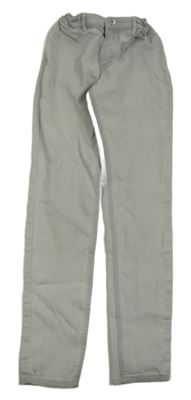 Světlešedé teplákové skinny fit rifle H&M