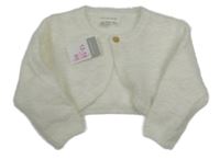 Nové - Bílé chlupaté svetrové bolerko Primark