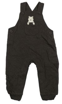 Tmavohnědé laclové tepláky s medvědem Jojo Maman Bébé