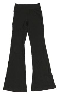 Antracitové žebrované flare legíny H&M