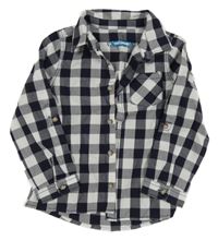 Tmavomodro-bílá kostkovaná košile