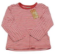 Nové - Červeno-bílé pruhované triko Primark