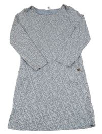 Světlemodré puntíkaté teplákové šaty Yigga