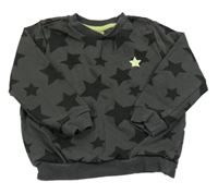 Tmavošedá mikina s hvězdami F&F