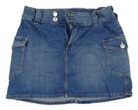 Modrá riflová cargo sukně H&M