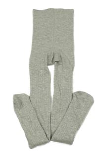 Šedé melírované žebrované punčocháče