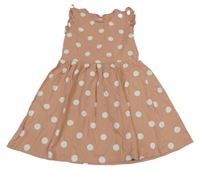 Růžové puntíkaté bavlněné šaty H&M