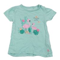 Světlemodré tričko s plameňáky Staccato