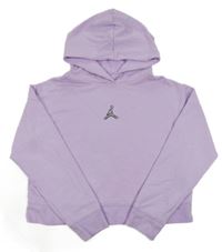 Lila crop mikina s logem a kapucí Air Jordan