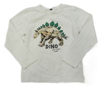 Bílé triko s dinosaurem