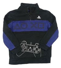 Černo-modrá mikina s ovladačem - PlayStation