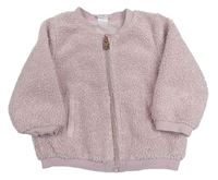 Světlerůžová huňatá podšitá bunda H&M