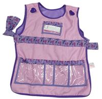 Kostým - 2set - Růžovo-fialová vesta + čelenka - kadeřince 