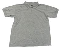 Šedé melírované polo tričko 