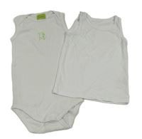 2 set - Bílé body + bílý nátělník 