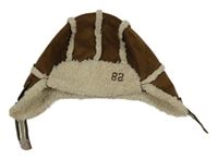 Hnědá semišová zateplená beranice zn. Next