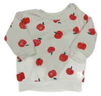 Bílá mikina s jablky Primark