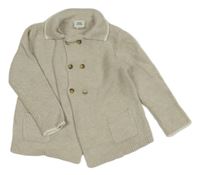 Světlešedý propínací svetr s límečkem River Island