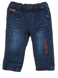 Tmavomodré skinny rifle s logem Lee Cooper