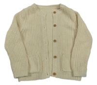 Světlerůžový propínací svetr George