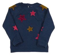 Tmavomodrá třpytivá mikina s hvězdami Tu