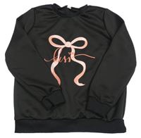 Černá mikina s mašličkou 