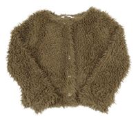 Hnědý huňatý kabátek H&M