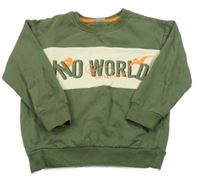 Khaki mikina s nápisem