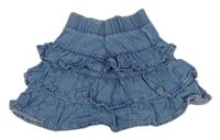 Modrá riflová vrstvená sukně F&F