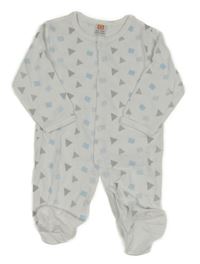 Bílý overal s modrým vzorem 