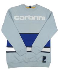 Světlemodro-modrá mikina s logem Carbini