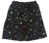 Černo-barevné teplákové kraťasy s fleky Primark
