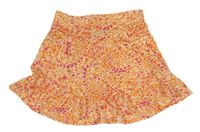 Bílo-oranžovo-růžová vzorovaná sukně Matalan