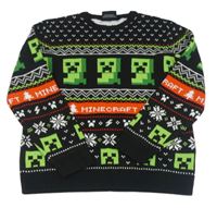 Černý vzorovaný svetr - Minecraft 