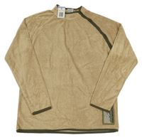 Nové - Béžová sametová mikina se zipem Alive