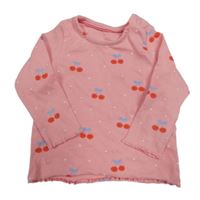 Růžové triko s třešněmi George