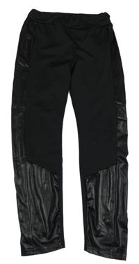 Černé legíny s lesklými pruhy Shein