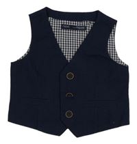 Tmavomodrá slavnostní vesta Next