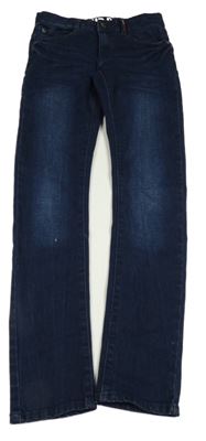 Tmavomodré skinny rifle 