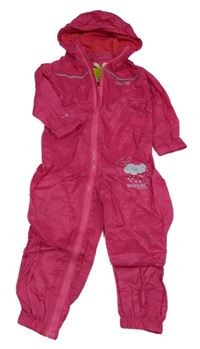 Fuchsiová šusťáková funkční jarní kombinéza s kapucí Regatta
