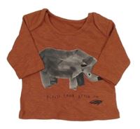 Cihlové triko s nosorožcem M&S