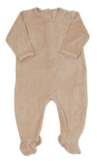 Světlerůžový sametový overal Vertbaudet