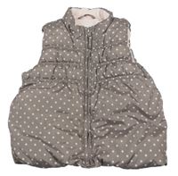 Hnědo-růžová šusťáková zateplená vesta s hvězdami Next