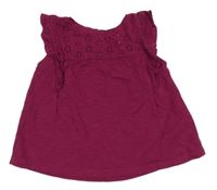 Fialový top s madeirou Okaidi