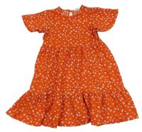 Červeno-bílé květované šaty Primark